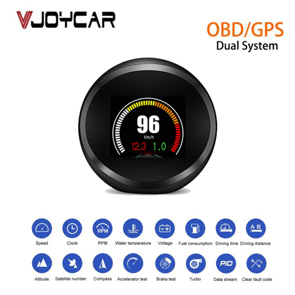 Vjoycar VP11 новый автомобильный HUD Датчик OBD + GPS Head Up дисплей маленький и умный