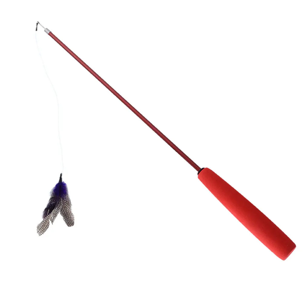 Bird Feather Pet Cat Black Kitten Toy Refills Wand Toys New Scalable Da Dog | Дом и сад