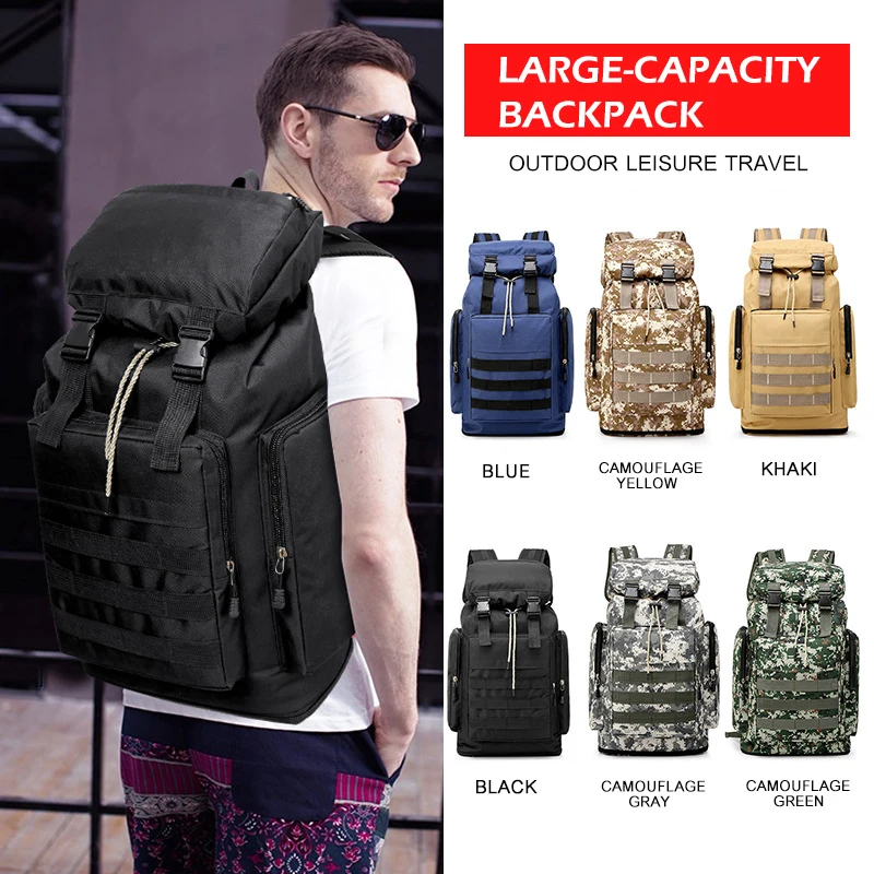 Мужской военный камуфляжный рюкзак для активного отдыха Походов Кемпинга