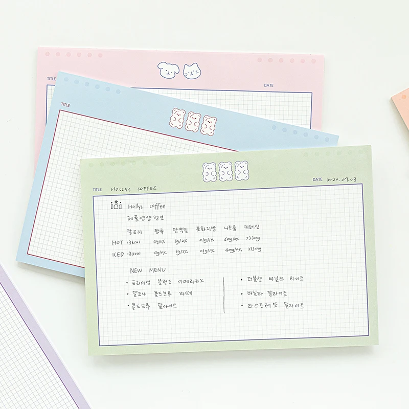 

Yoofun 30 sheets Time Trifle B5 Memo Pad Kawaii Stationery Notes Creative Learning Notepad School Office Supply