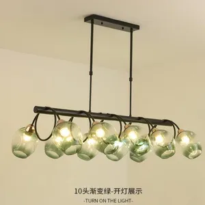 Nordic LED Molecular Chandelier for Living Room Bedroom Kitchen Dining Table Strip Glass Ceiling Pendant Lamp Novelty Lighting