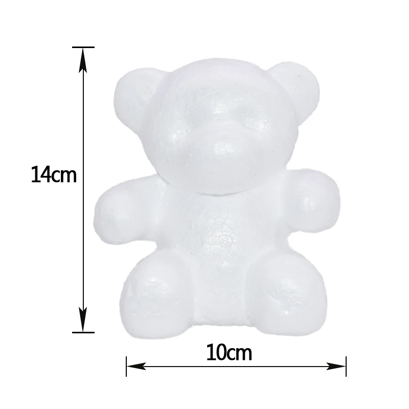 

1Pc White Bear Mold Polystyrene Styrofoam Foam Teddy Bear Moulds DIY Valentines Day Gifts Accessories Wedding Decoration Crafts