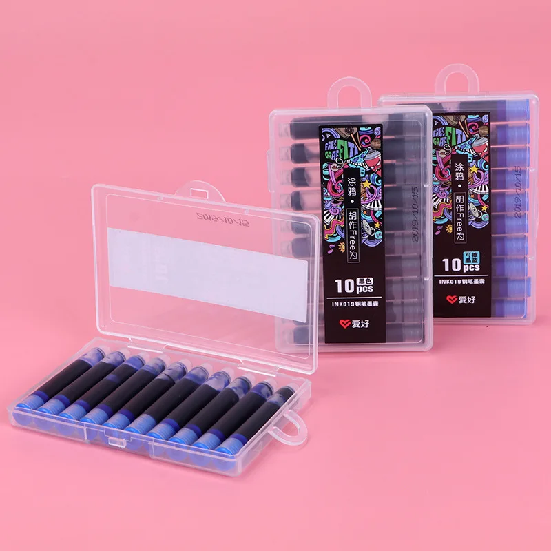 10 шт. большой емкости чернильный картридж хобби стиль портативный авторучка