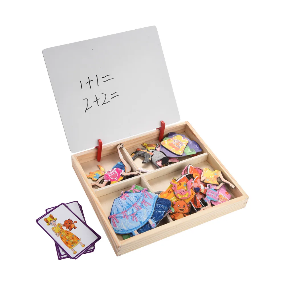 Новинка 2019 двойная деревянная магнитная головоломка для творчества Детские