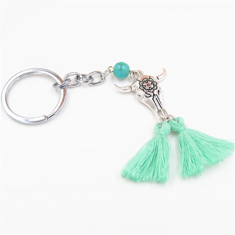 1 шт. брелок в виде головы коровы с бусинами Tauren ювелирные изделия стиле бохо