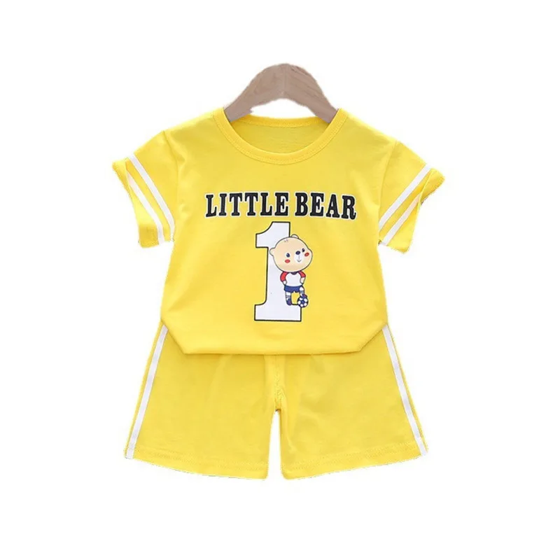 

Kids Boys Cotton Summer Sportswear Children Girls T Shirt Shorts 2pcs/sets Baby Casual Costumer Toddler Infant Fashion Tracksuit