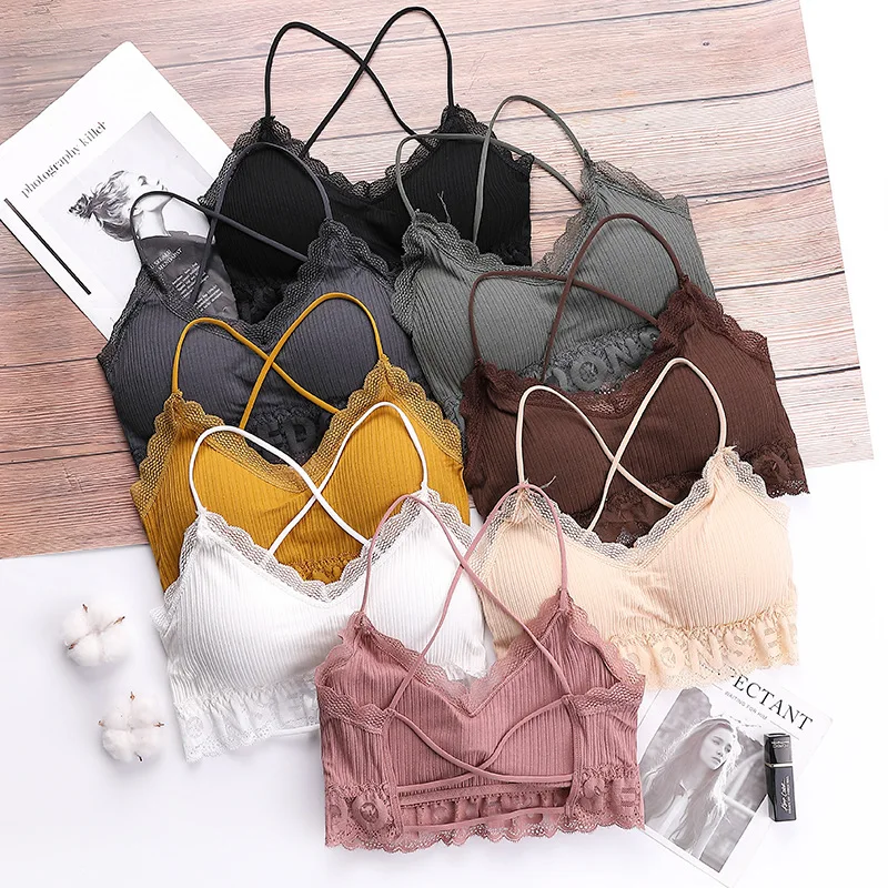 

Sports underwear women gather no steel ring lingerie bra tube top wrapped chest beauty back thin section active bra tops yoga