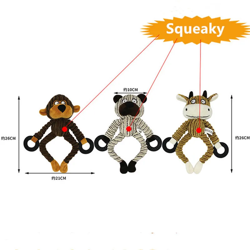 

Игрушка для домашних животных в форме животных, игрушка для маленьких и больших зверей, игрушка для щенка, пищалка, Интерактивная жевательн...