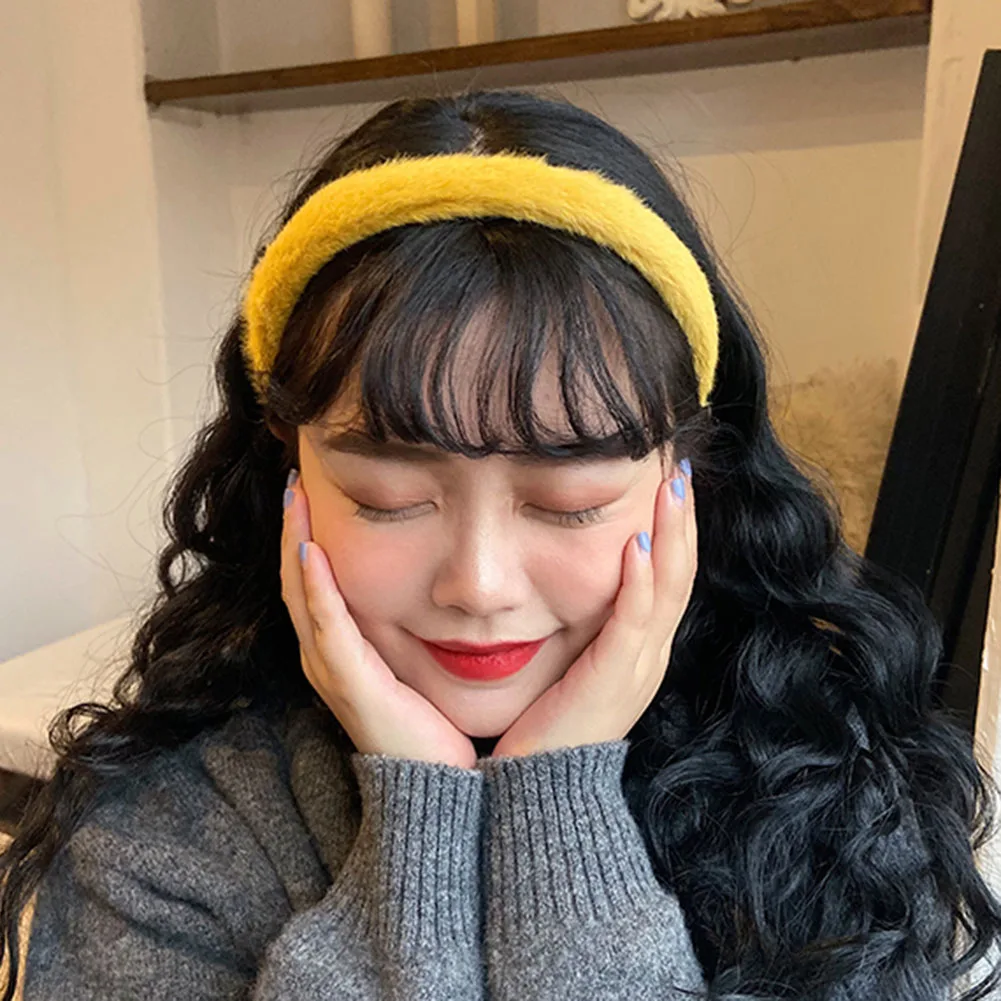 Женская плюшевая повязка на голову обруч для волос ярких цветов осень и зиму