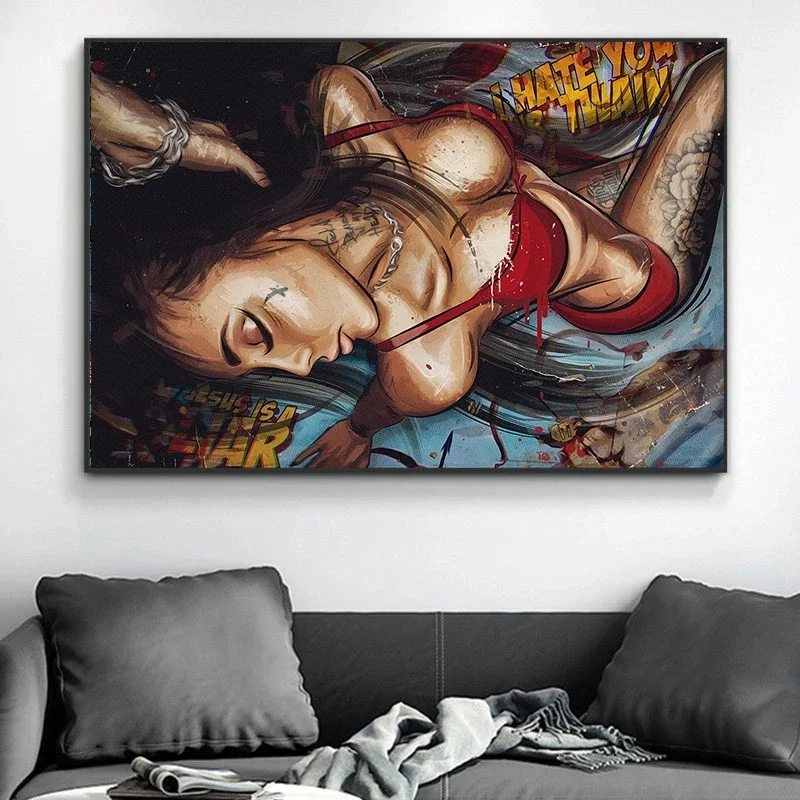 

Modern Sexy Women Canvas Figure Painting Posters and Prints Quadros Wall Art Picture for Living Room Home Decoration Cuadros