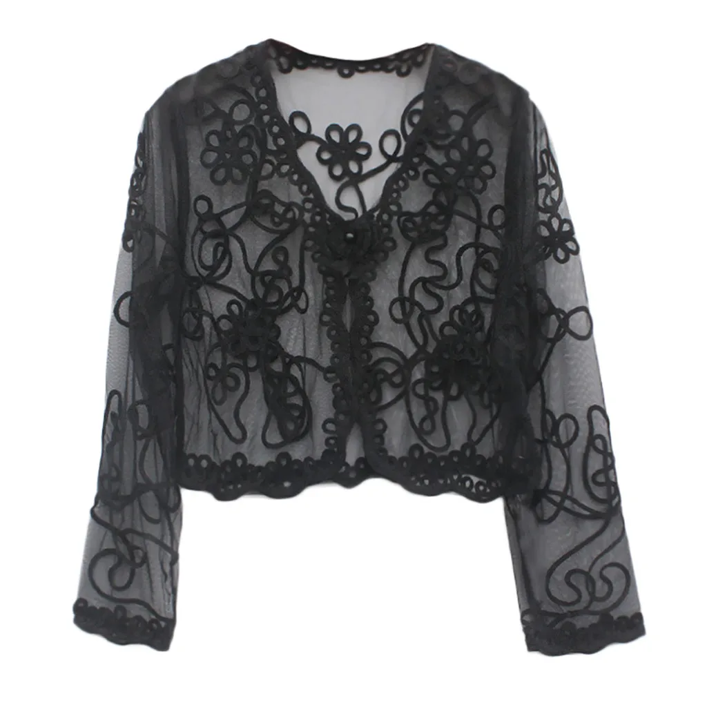 Женская укороченная куртка с длинным рукавом модное вечернее пальто накидка