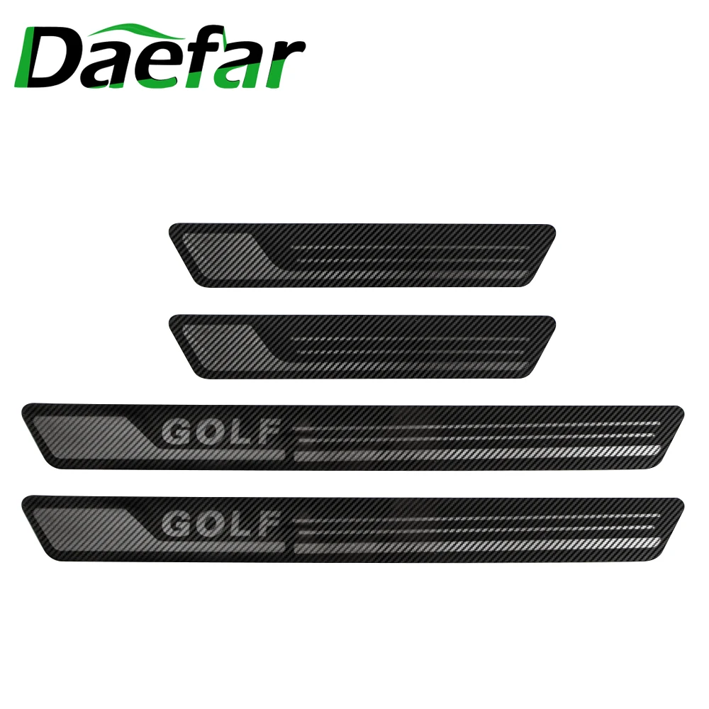 Наклейка на порог автомобиля из углеродного волокна для Volkswagen VW Golf 6 7 MK6 MK7 2008 - 2019 |