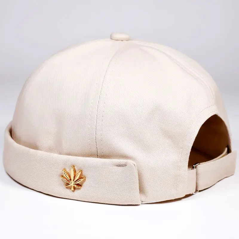 Мужская и женская Skullcap Сейлор Кепка лист заклепки вышивка теплая свернутая
