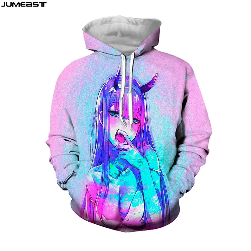 

Jumeast Men Women Sweatshirt DARLING In The FRANXX Zero Two Oversized Coat Harajuku Casual Pullover Funny Spring Autumn Hoodies