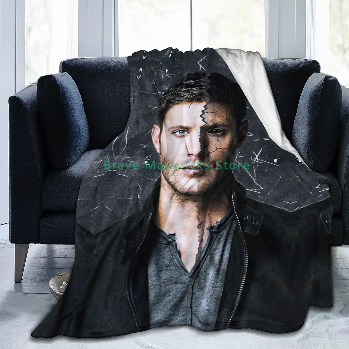 

1-Supernatural New funny 3D Personality Printed Flannel Blanket Sheet Bedding Soft Blanket Bed Cover GUN Textile Decoration