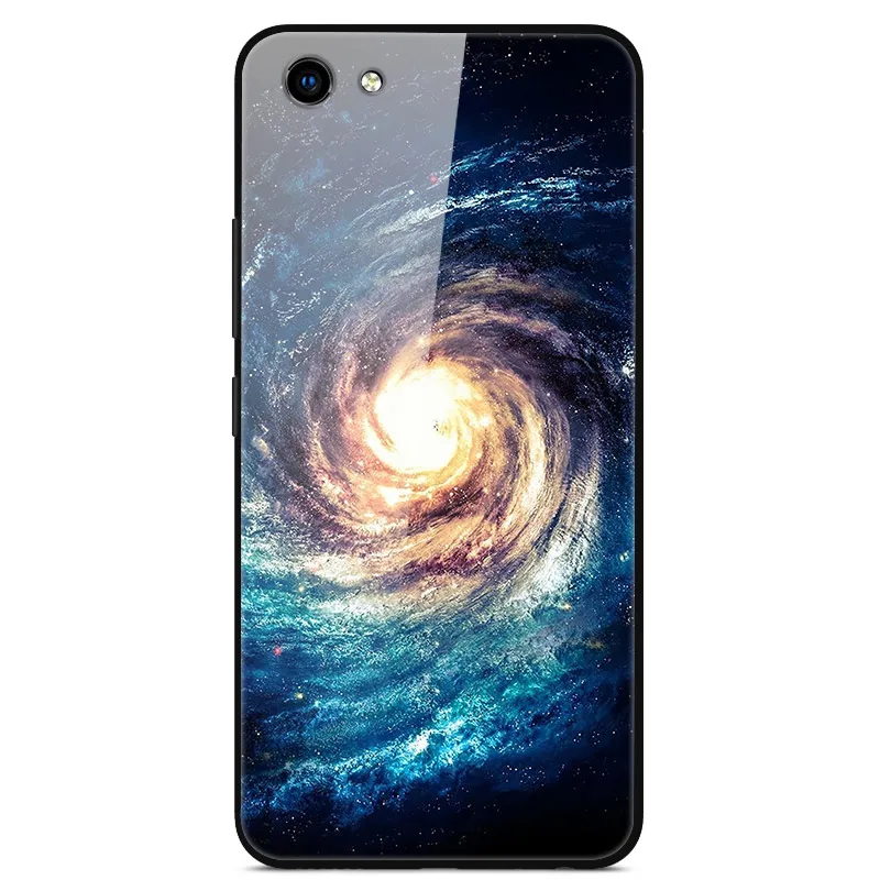 41 Закаленное стекло чехол для Vivo Y81 чехол Жесткий ПК цветная задняя крышка для Vivo Y81 Y 81 чехол Vivo 1808 бампер для телефона VivoY81 6,22" - Цвет: 41