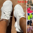 Женские кроссовки, дышащие, на шнуровке, женские повседневные женские носки на платформе, женская обувь для бега с вулканизированной подошвой 2021