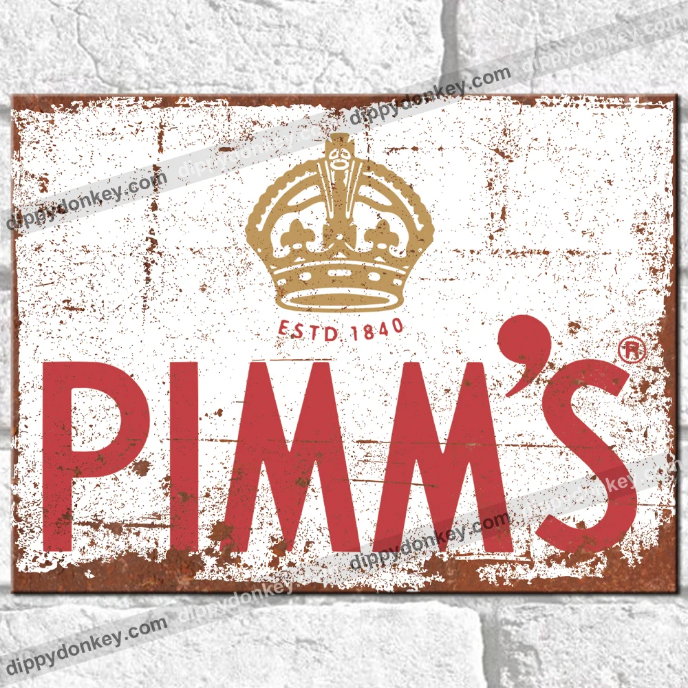 

PIMM'S Metal Signs Vintage Retro Home Bar Plaques Poster Garage Shed Tin Sign UK