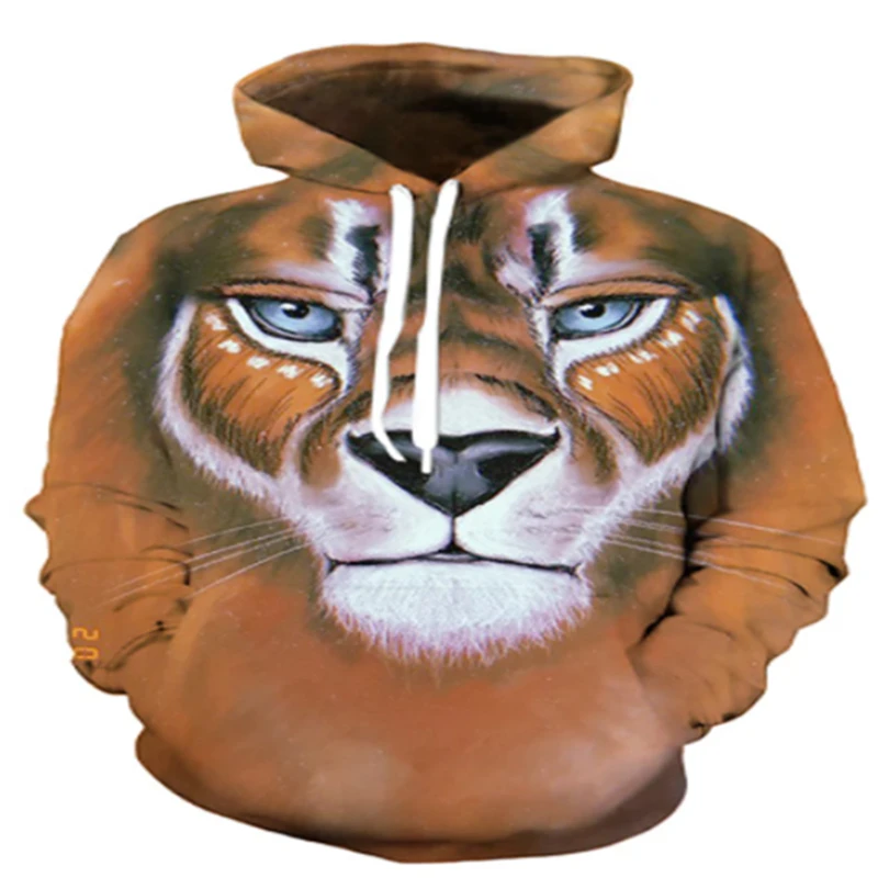 

2021 new men's pullover with animal print pattern