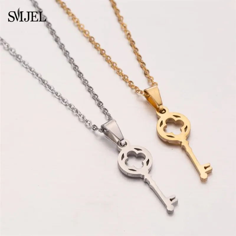 SMJEL богемное женское ожерелье из нержавеющей стали ключ кулон для женщин Мода