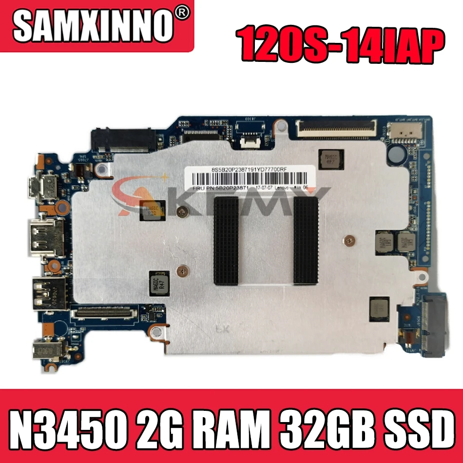 

5B20P23684 120S_MB_V3.0 motherboard for Lenovo 120S-14IAP 120S LAPTOP Mainboard 100% test work CPU N3450 2G RAM 32GB SSD