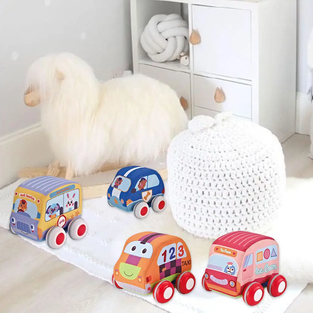 

Set of 4 Pull Back Car Toys 9 12 Months Up for Toddlers Boy Girl Gifts