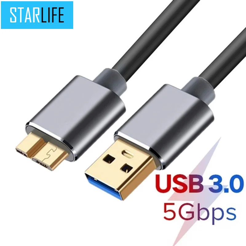 Кабель USB 3 0 к Micro B кабель для жесткого диска синхронизации внешнего HDD шнур Samsun S5