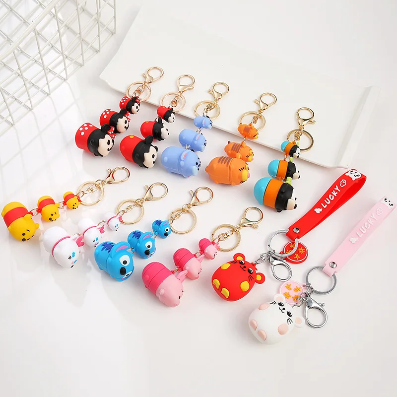 Новая Милая Счастливая кукла мышка брелки эпоксидные ПВХ мягкие пластиковые для