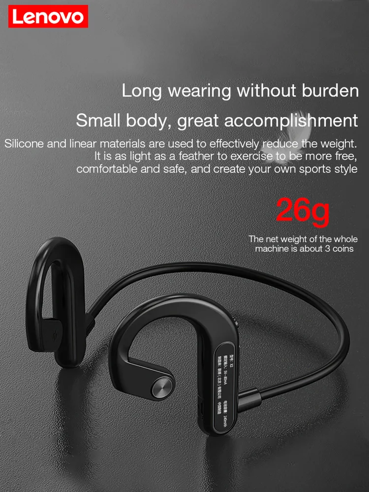 Bluetooth-наушники Lenovo X3 с костной проводимостью спортивные беспроводные наушники
