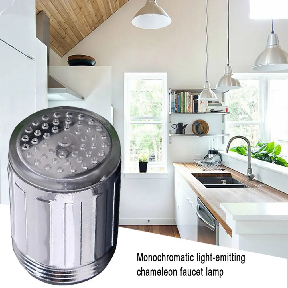 

Light-up LED Water Faucet Changing Glow Kitchen Shower Tap Water Saving Novelty Luminous Faucet Nozzle Head Bathroom Light