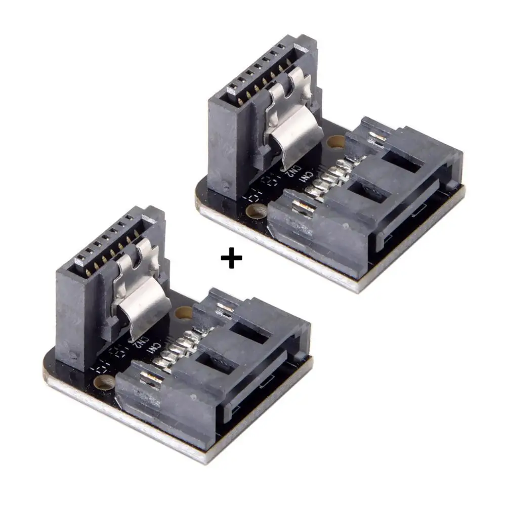 

SATA 7Pin Female to 7pin Male 90 Degree Angled Adapter Mainboard Motherboard for Desktops SSD HDD
