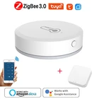 Умный датчик температуры и влажности TuyaSmartLife App ZigBee, хаб для Tuya Zigbee с Alexa Google Home, для умного дома