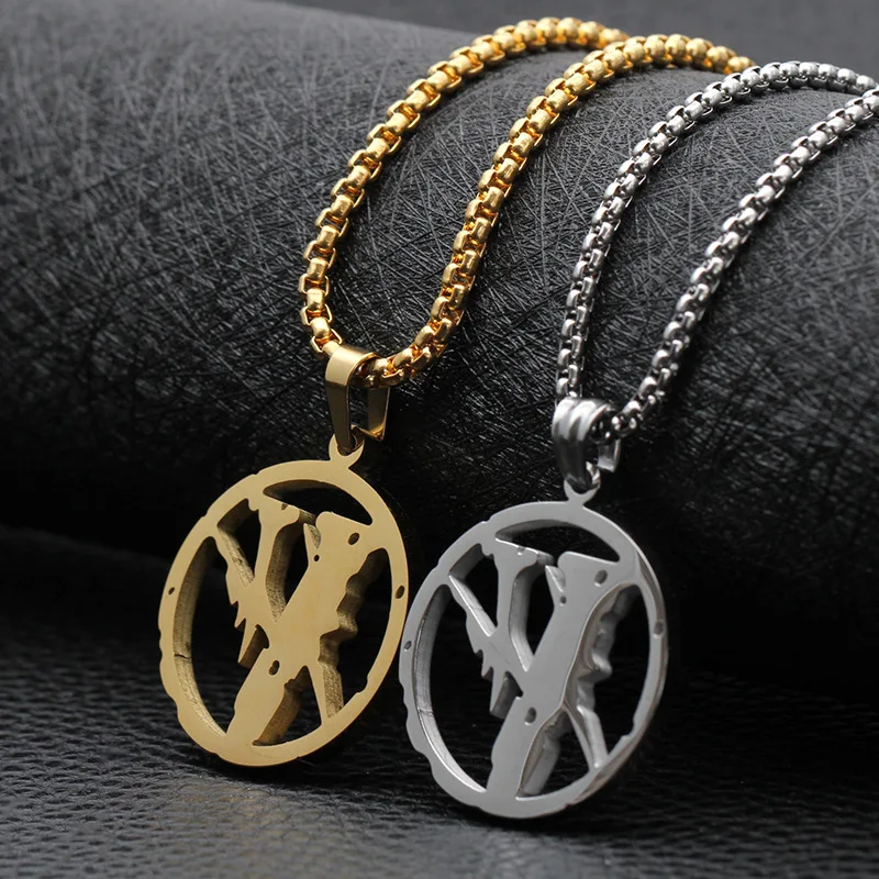 Женское Ожерелье с кулоном VLONE из нержавеющей стали|Цепочки| |