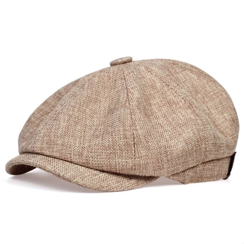 

2021 New men's casual newsboy hat spring and autumn retro beret hat wild casual hats unisex wild octagonal cap New