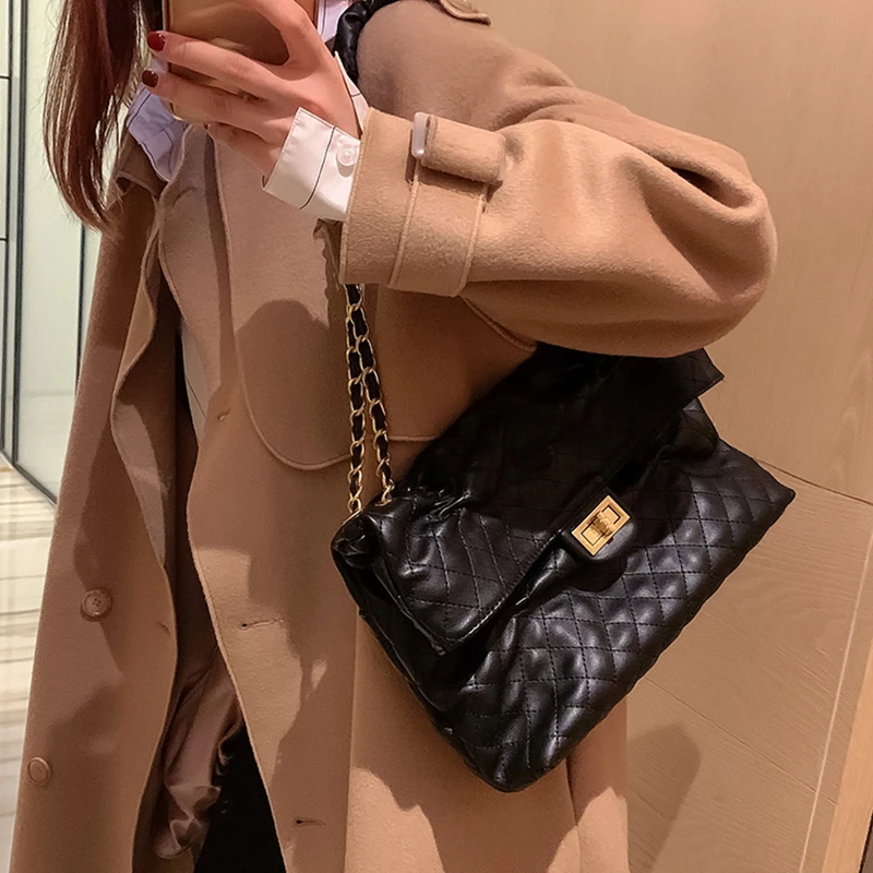

Genuine Leather Women Braided Bag 2020 New Fashion Shoulder Messenger Chain Bags Lady Fashionable Purse and Handbag Channels Cc