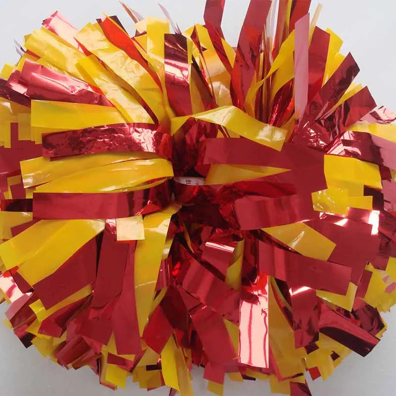 

Competion Poms Cheerleader Pom poms 6" 180g Baton Handle Metallic poms wholesale 20pieces/lot custom Color