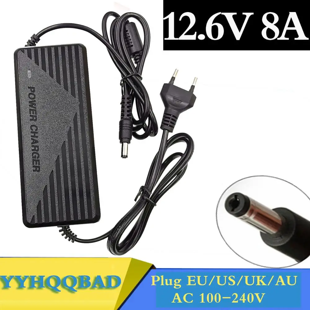 

12.6V 8A 18650 Lithium Battery Charger for 3S 10.8V 11.1V 12V li-ion Battery Fast charging Charger High quality free shipping