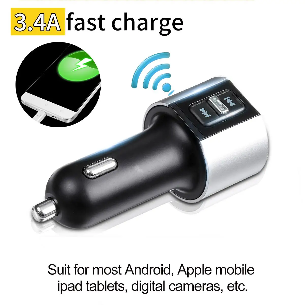 

Автомобильное зарядное устройство USB, устройство для быстрой зарядки iPhone 12, Xiaomi, Samsung, MacBook