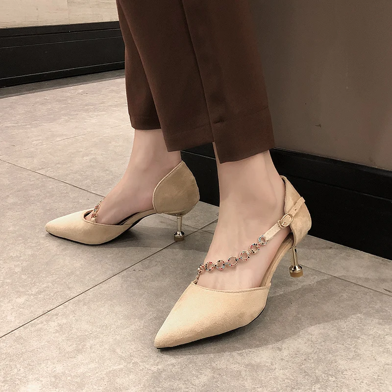

Stilettos design elegant and comfortable designer women's shoes Fashion women pumps stiletto buckle zapatos tacon mujer U22-51