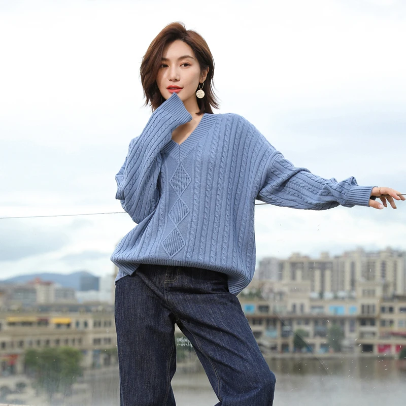 Женские зимние кашемировые свитера 100% Осенние вязаные пуловеры