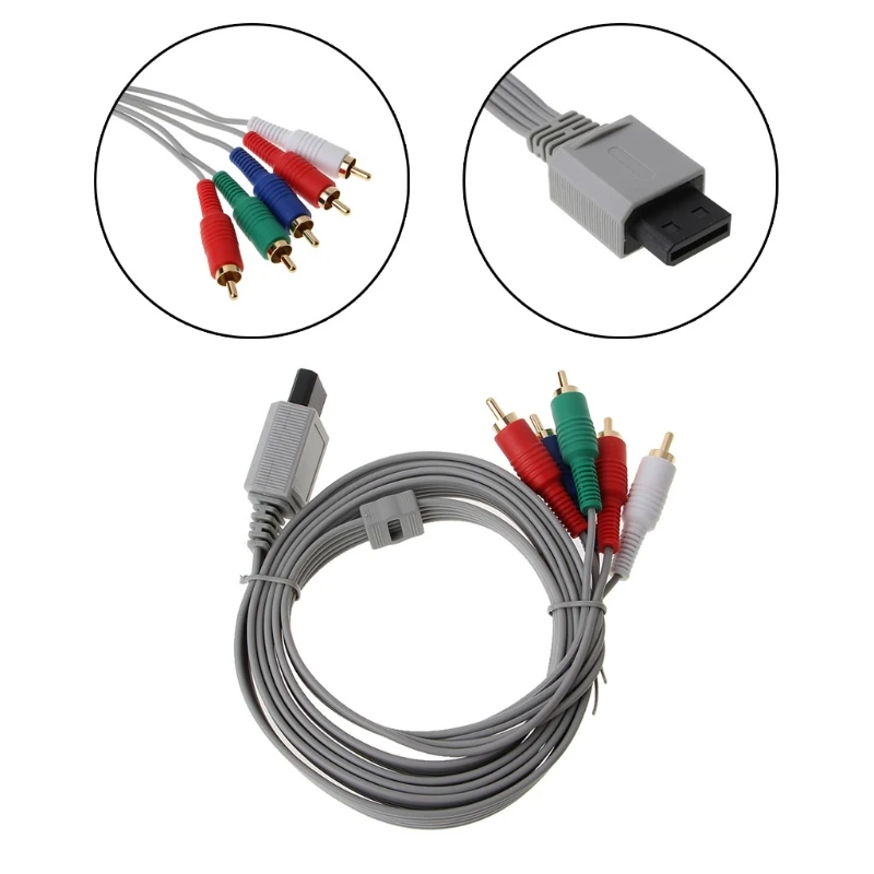 1 8 м компонент 1080P HDTV AV аудио 5RCA адаптер кабель для консоли Nintendo Wii QX2B|Кабели| |