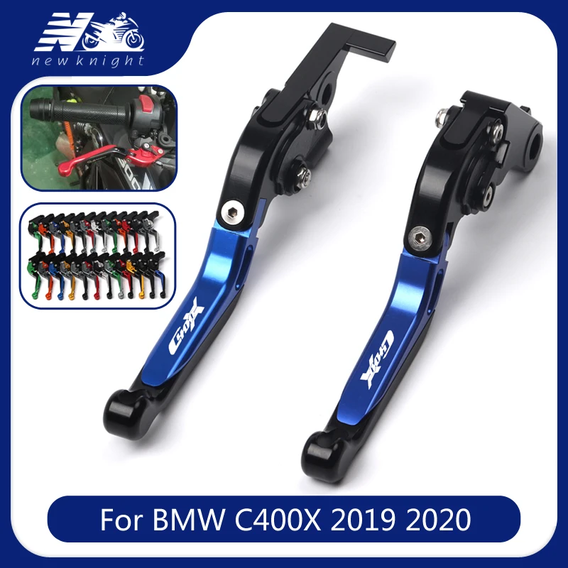 

Для BMW C400X 2019 2020 лазерный логотип (C400X) CNC алюминиевые аксессуары для мотоциклов Регулируемый складной выдвижной тормозной рычаг сцепления