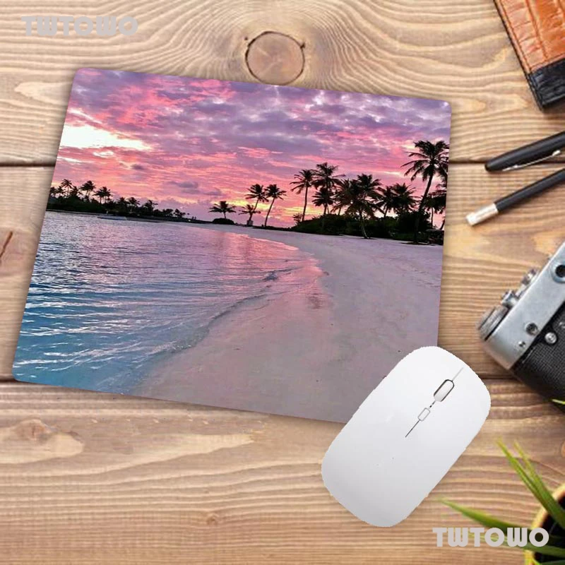 

Big Promotion Beach With Palm Trees Keyboards High Speed New Mousepad Small Size Computer Desktop Game Mouse Pad
