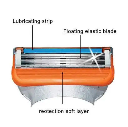 Replaceable Blade Fit Fusion 5 Proglide Proshield Layers Manual Shaving Safety Razor Blades For Men Cassettes | Красота и здоровье