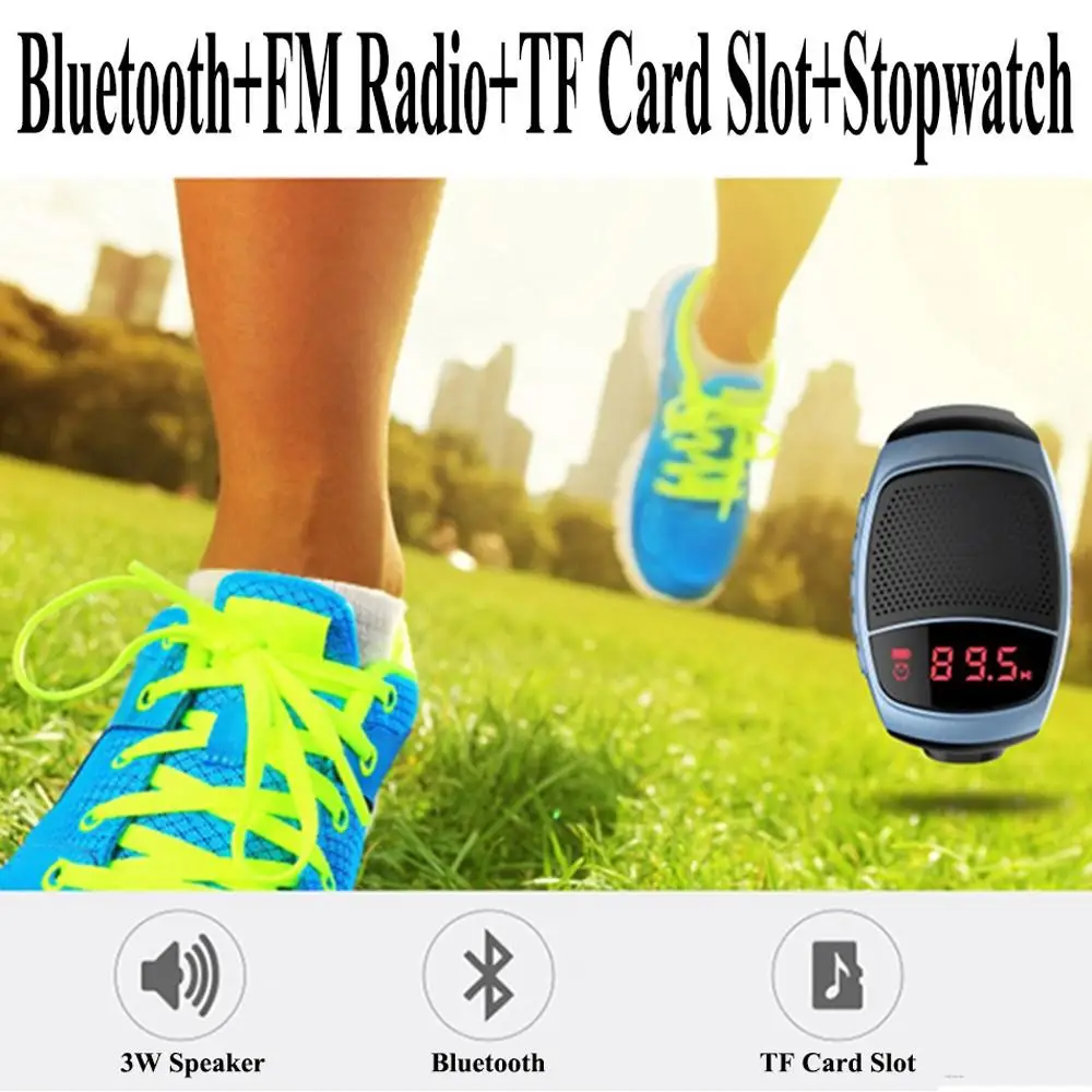 B90 наручные часы с громким динамиком Спортивная музыка FM-радио поддержка 8 ГБ 16 TF