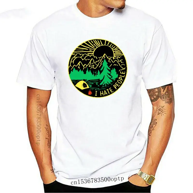 

I Hate People Camping Hiking Black T Shirt, Gift For Menwomen. Custom Special Print Tee Shirt