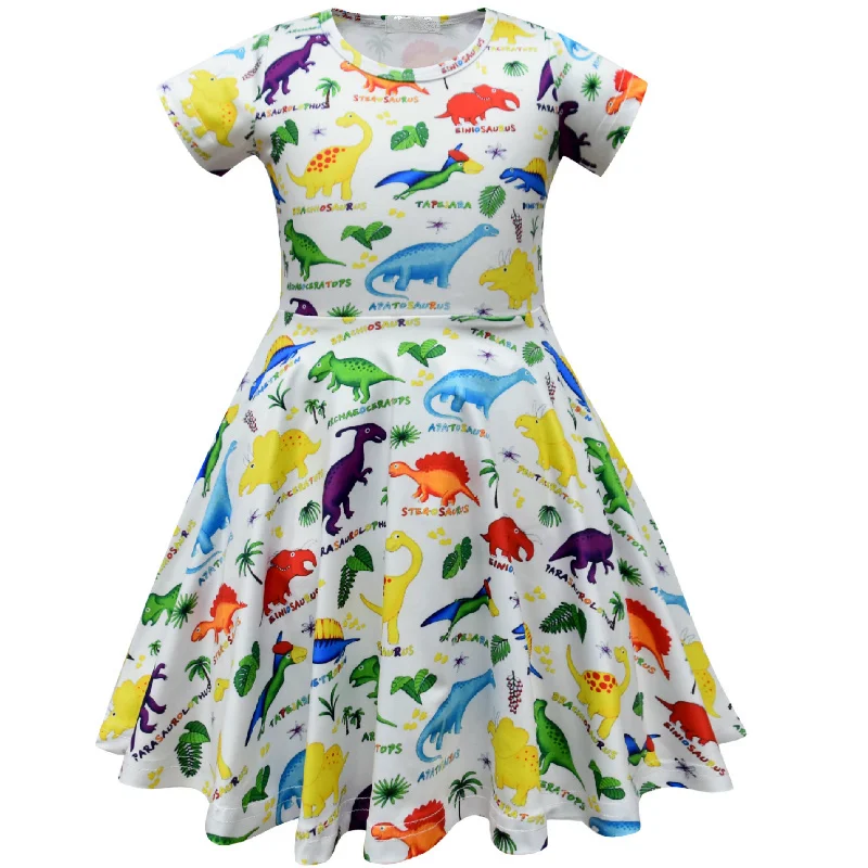 2020 рождественское платье для маленьких девочек с коротким рукавом детская