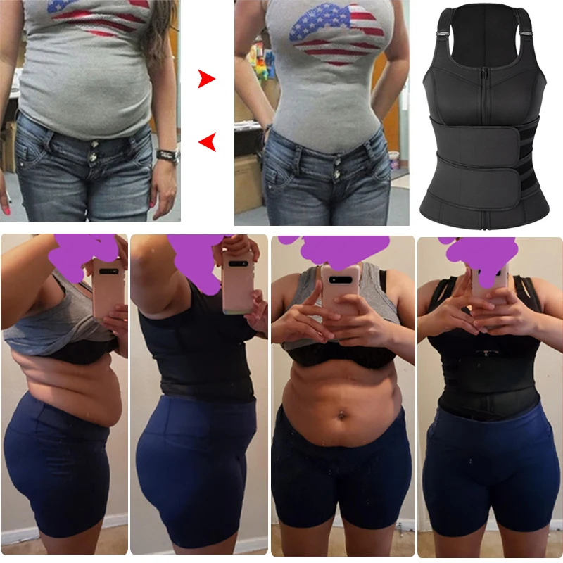 

Neoprene Sauna Sweat Waist Trainer Corset Trimmer Vest for Women Weight Loss Waist Cincher Body Shaper Slimming Belt Shapewear