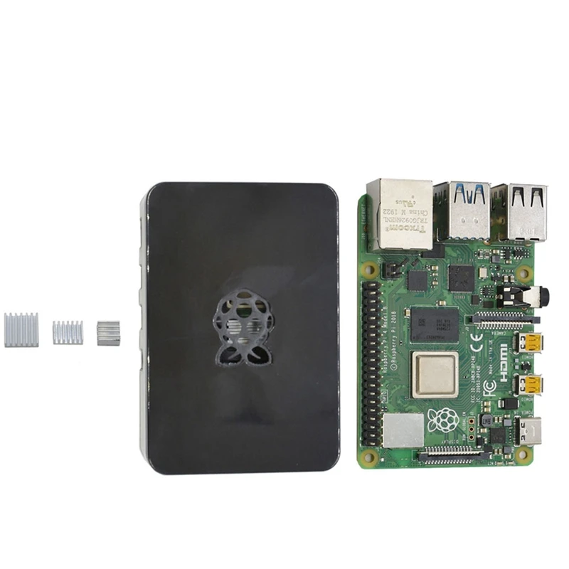Для Raspberry Pi 4 Модель B 4G RAM ABS чехол с серебряными радиаторами Поддержка 2 4/5 0 GHz WIFI