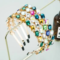 hot selling new metal hairband bling rhinestone headband colorful crystal diamond headband for women 2020 hair accessories